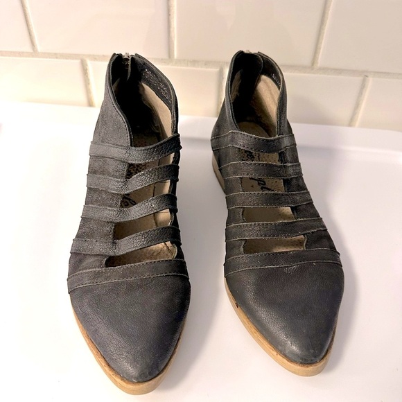 FREE PEOPLE EMMA black woman bohemian western pointed toe zip closure bootie 8.5 - Picture 3 of 11